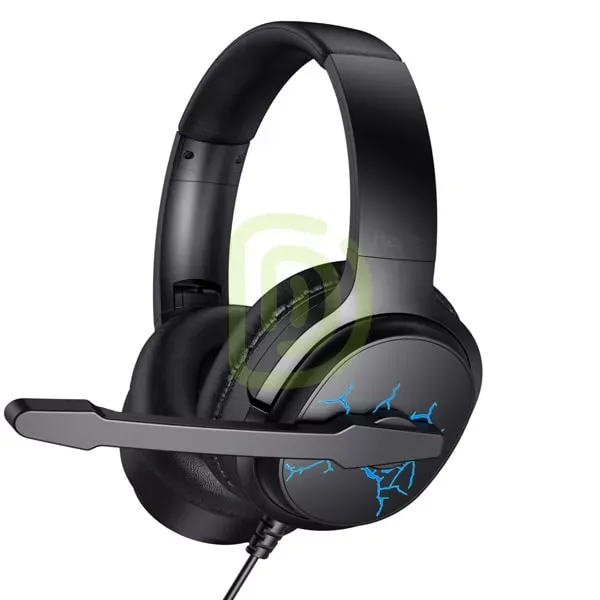 AUDIFONOS GAMER LUZ LED AZUL, MODELO: H213U-BLK, SKU: GF0199, MARCA: HAVIT