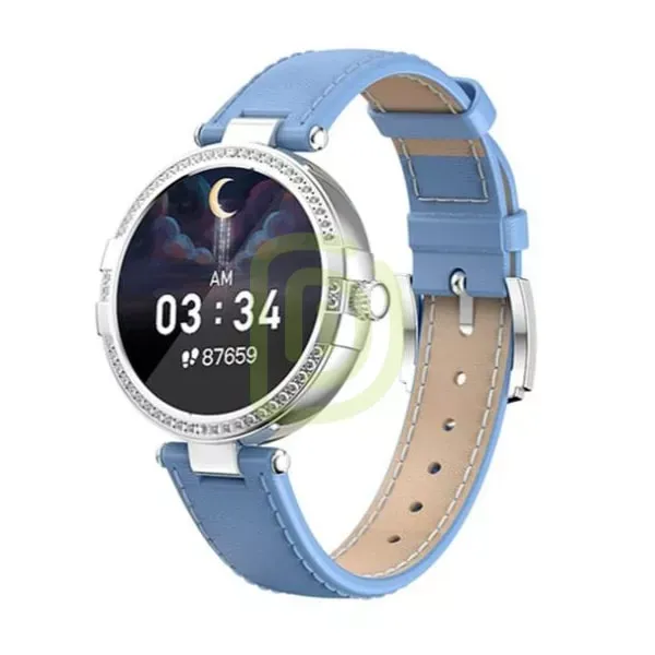 SMART WATCH PLATEADO/AZUL CIRCULAR, MODELO: M9015-S/B, SKU: GF0195, MARCA: HAVIT